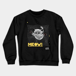 Skydiving Cat Crewneck Sweatshirt